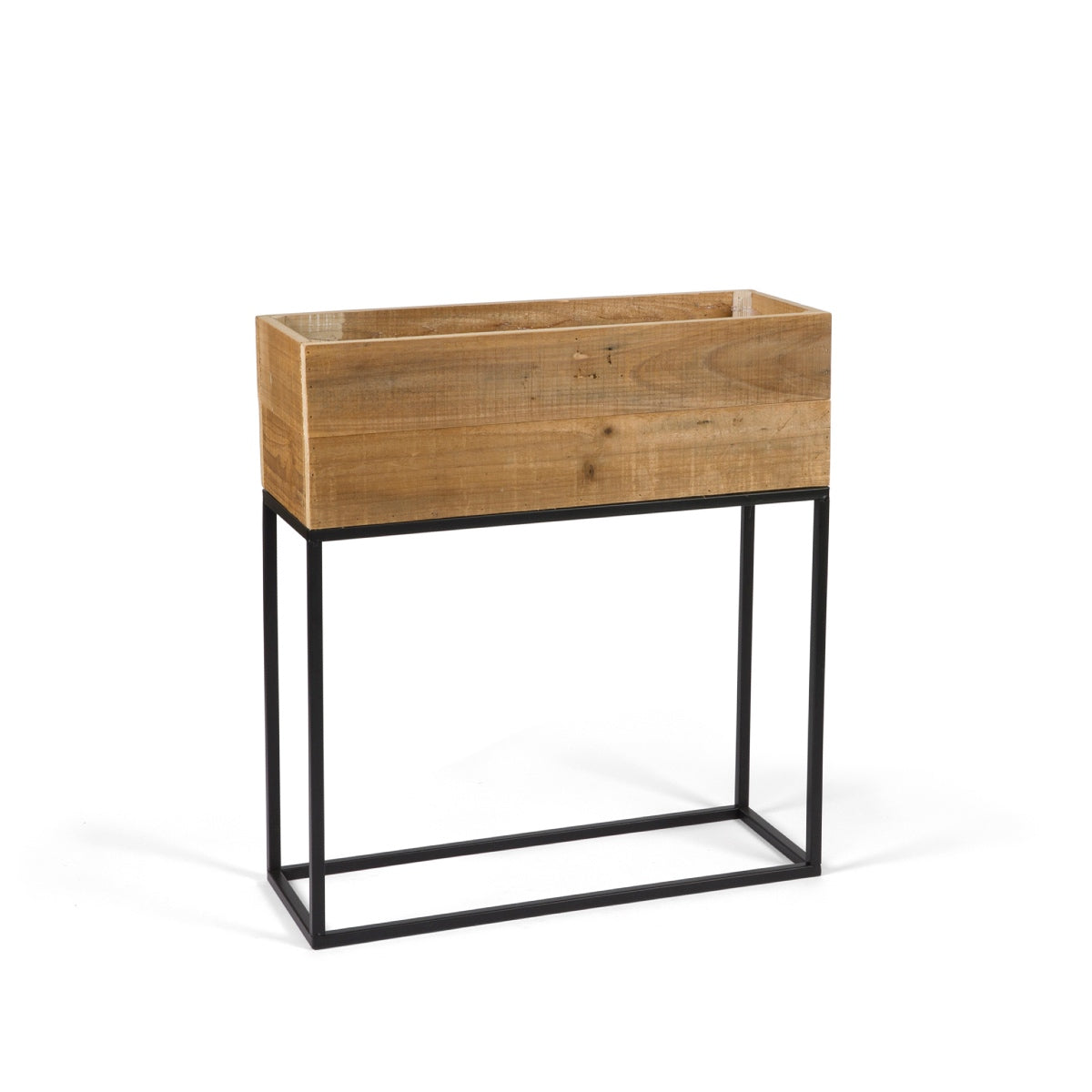 Maceta de suelo de madera rústica