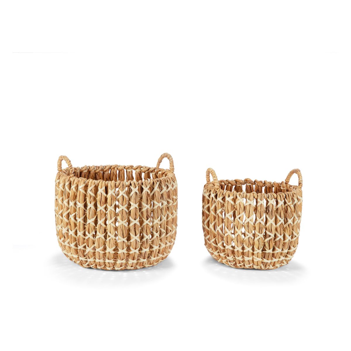 Set de 2 cestos de fibra natural