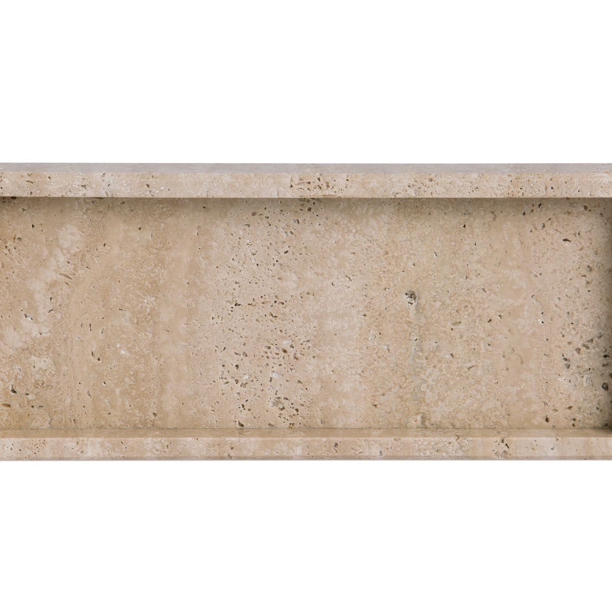 Bandeja rectangular de mármol travertino