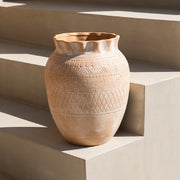 Jarrón decorativo de cerámica beige Binibeca