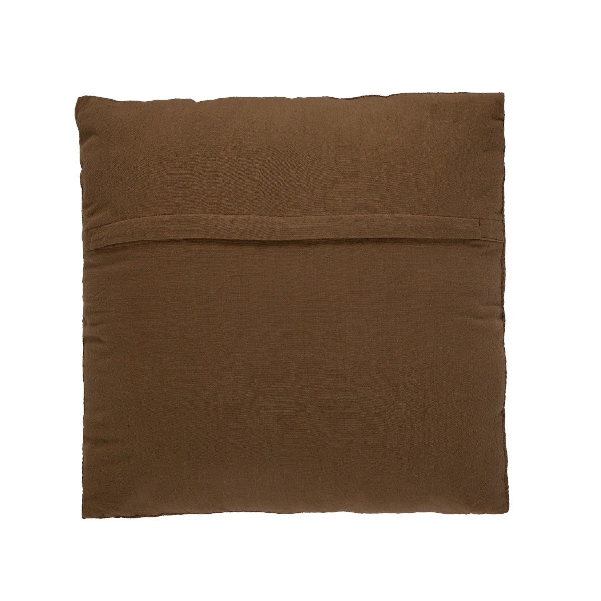 Cojín de algodón marrón Waffle 50x50