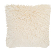 Cojín de pelo blanco Mongolian 50x50