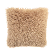 Cojín cuadrado beige de pelo Mongolian 50x50