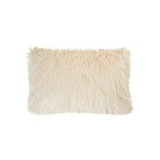 Cojín decorativo de pelo blanco Marfil 40x60