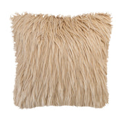 Cojín cuadrado de pelo beige 50x50