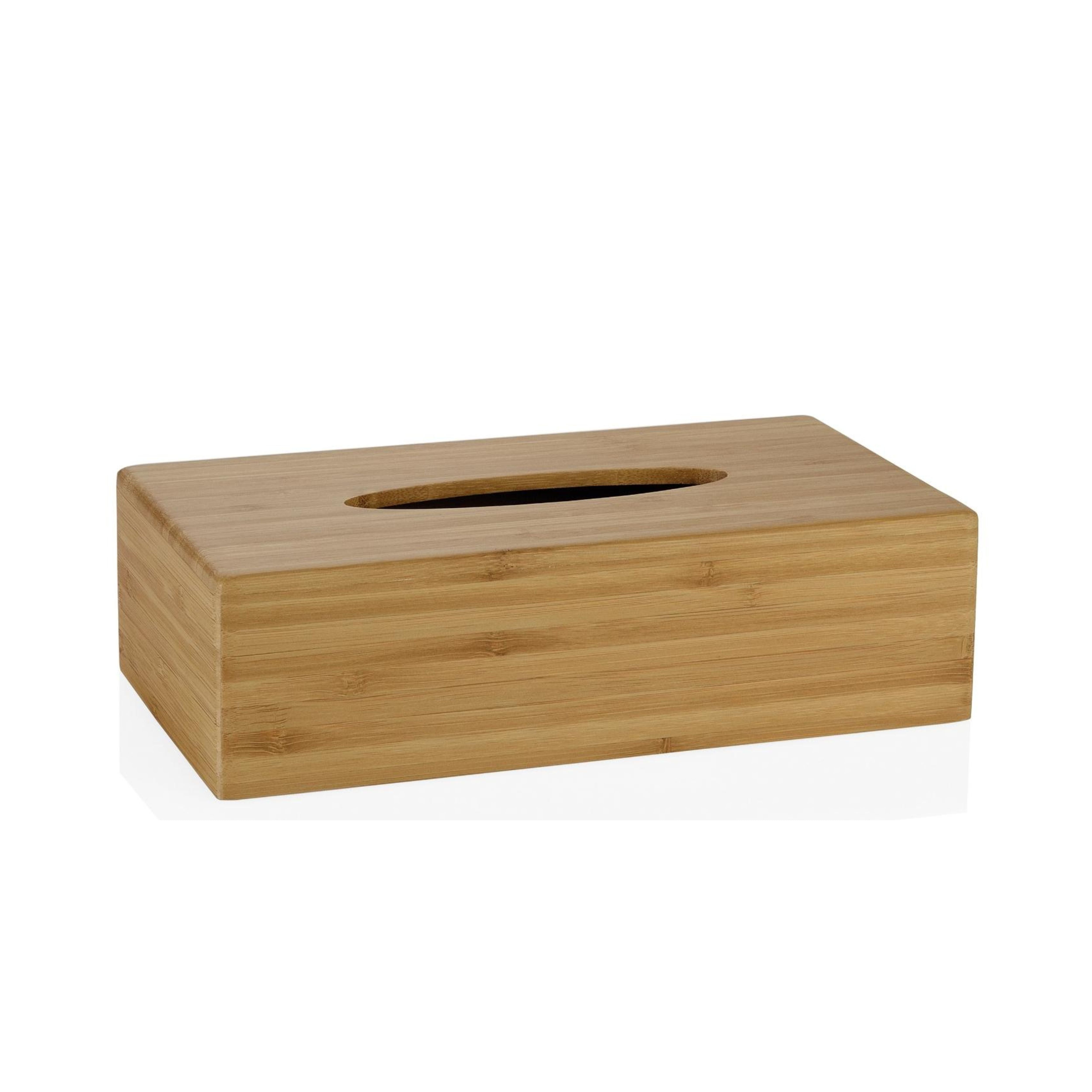Caja de pañuelos de bambú