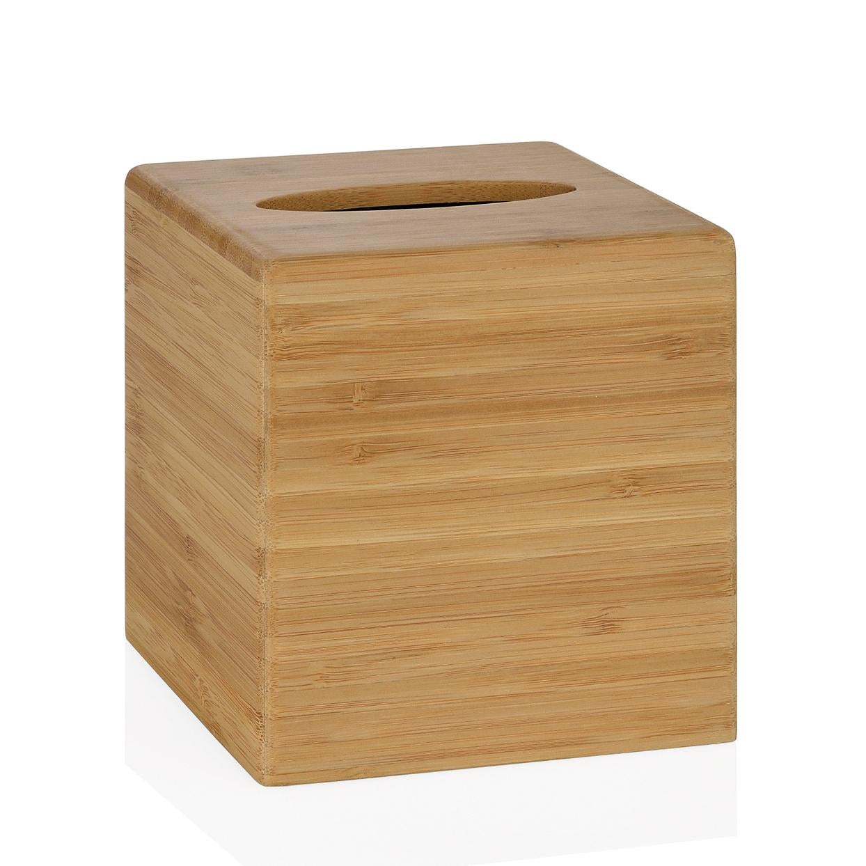 Caja para pañuelos de bambú marrón