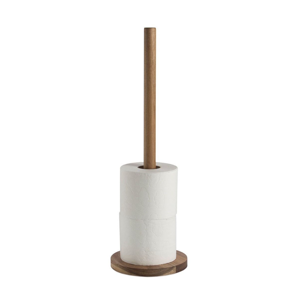 Portarrollos de baño en madera de acacia