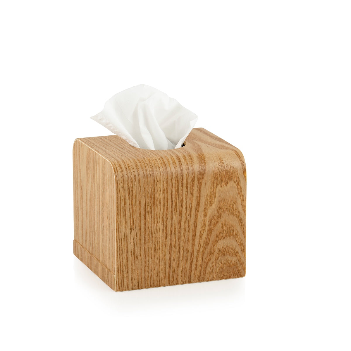 Caja para pañuelos de madera cuadrada beige