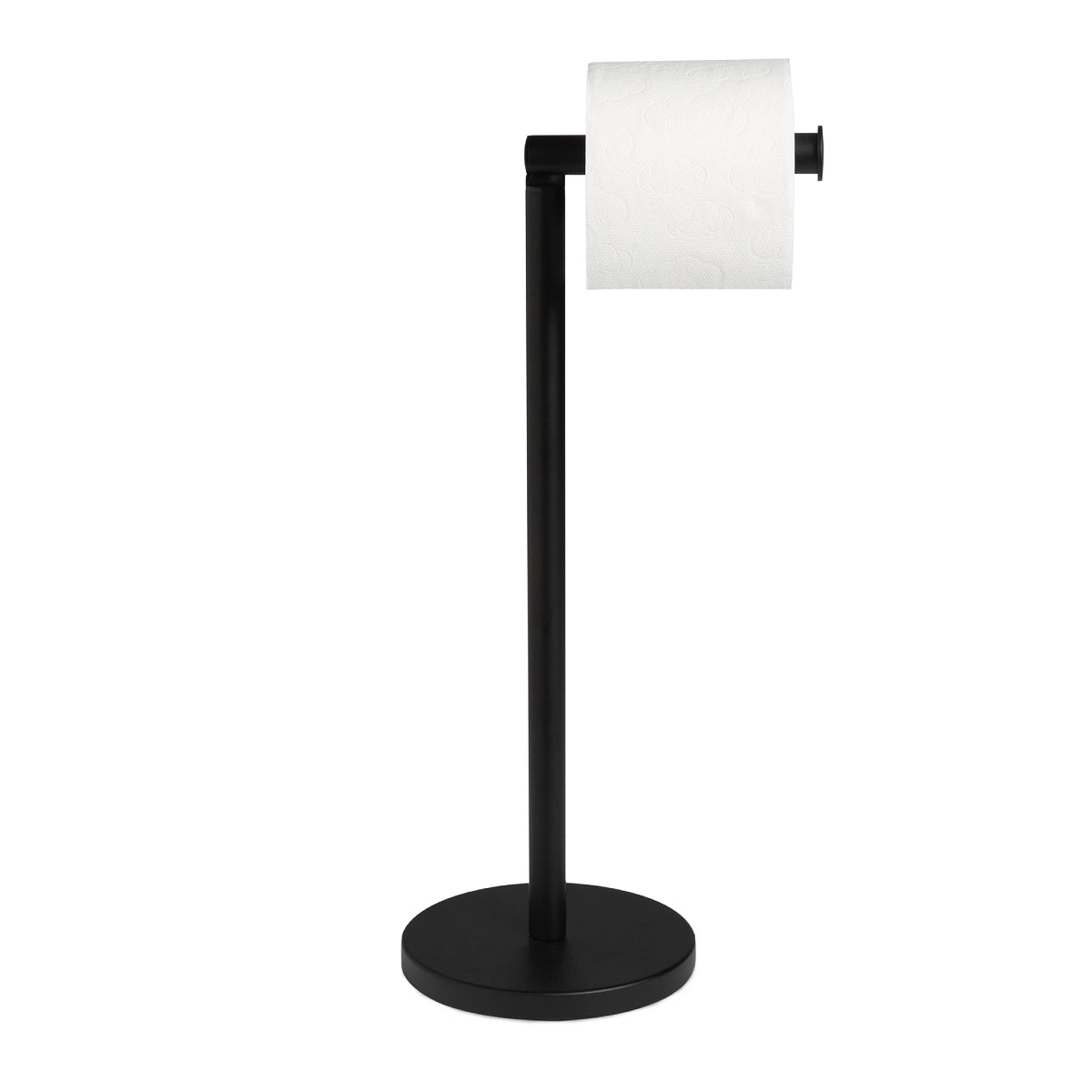 Portarrollos de baño negro de metal