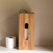 Portarrollos para recambios de papel WC de madera