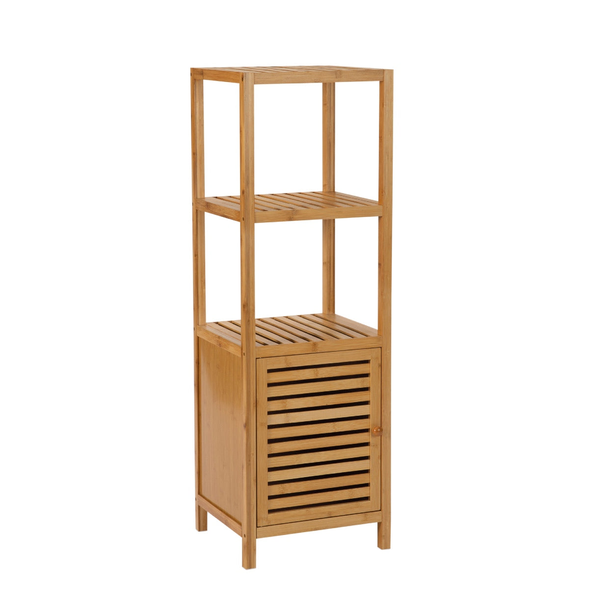 Armario de baño de bambú nórdico 110 cm