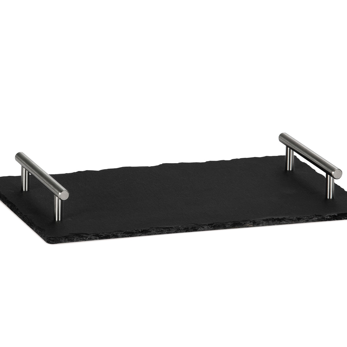 Bandeja rectangular negra de pizarra