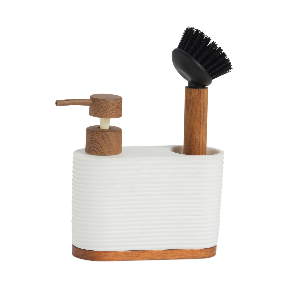 Dispensador de cocina de madera blanco