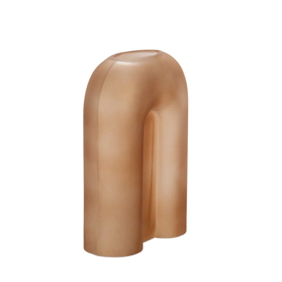 Jarrón decorativo de cristal marrón 25cm