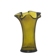 Jarrón de cristal verde Coral 23cm