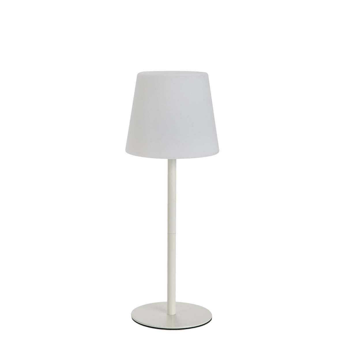 Lámpara de led inalámbrica de metal blanca