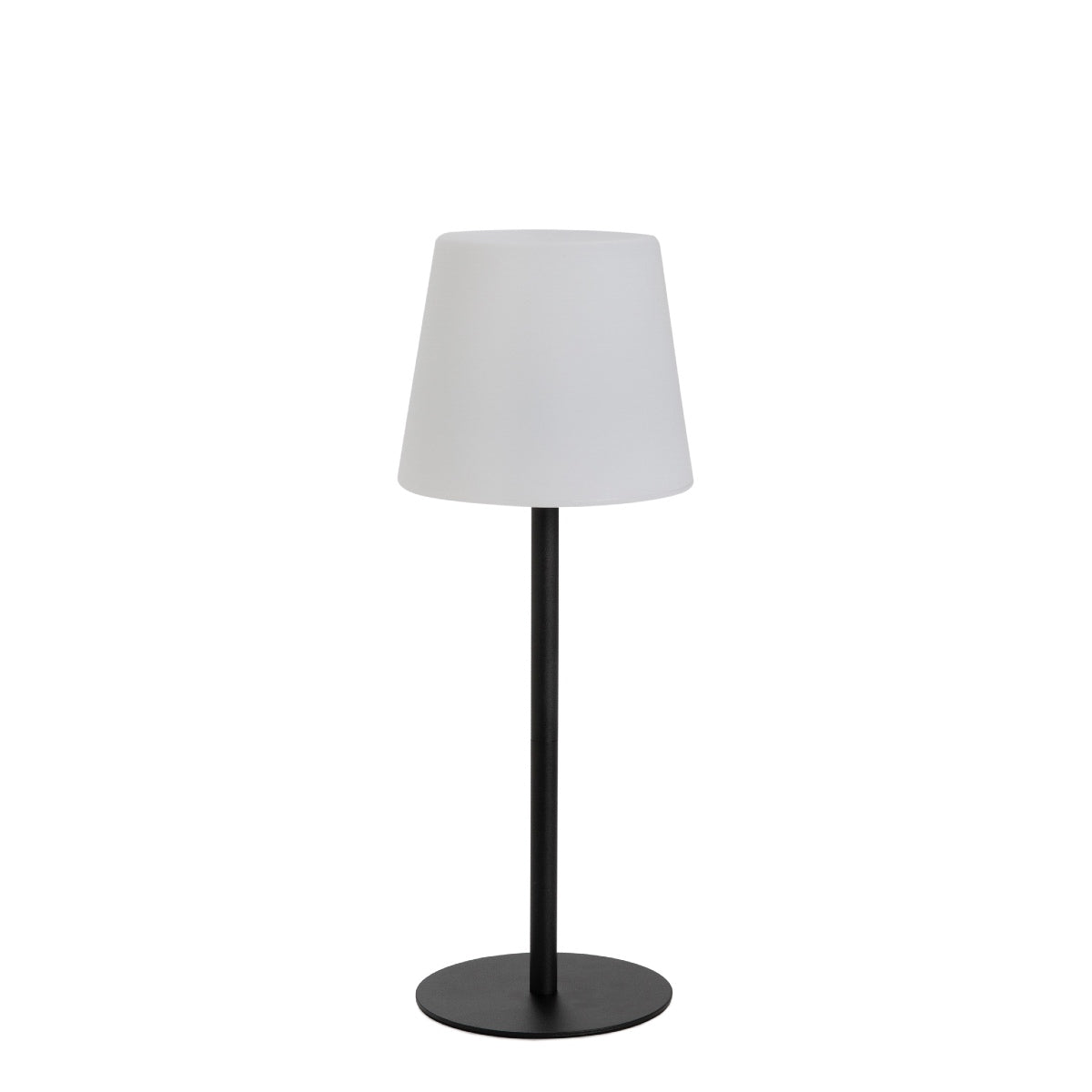 Lámpara de led inalámbrica de metal negra
