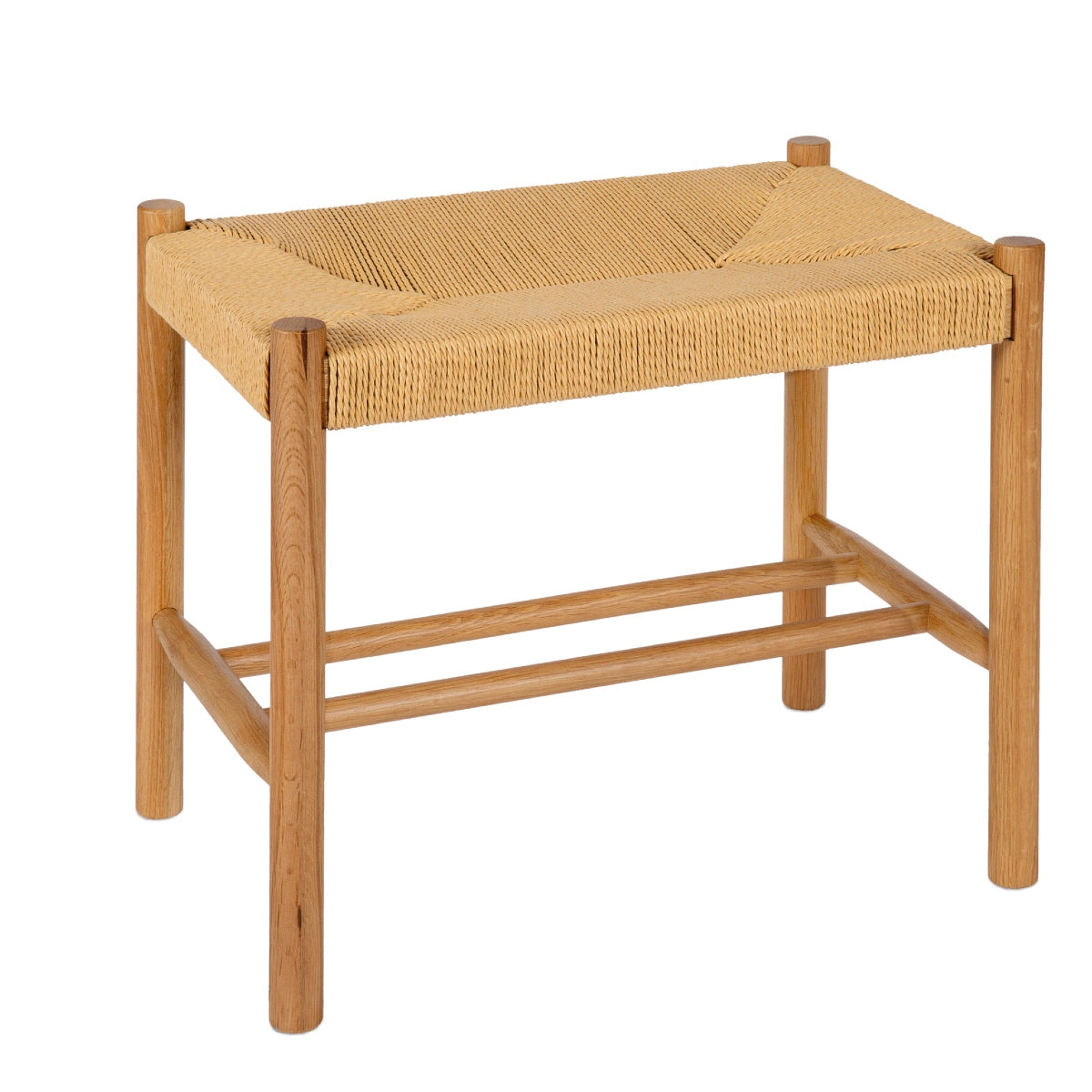 Banqueta de madera de roble clásica