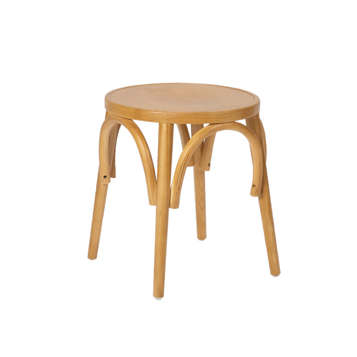 Taburete nórdico de madera de olmo