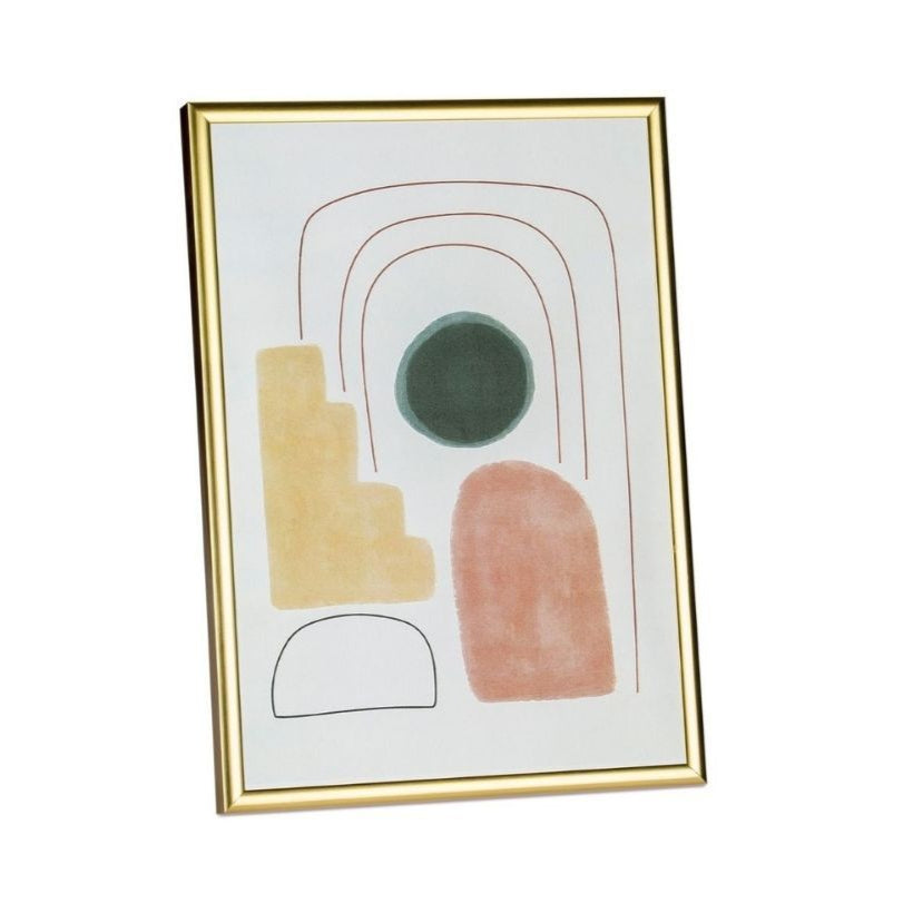 Cuadro abstracto moderno de metal dorado 30X40