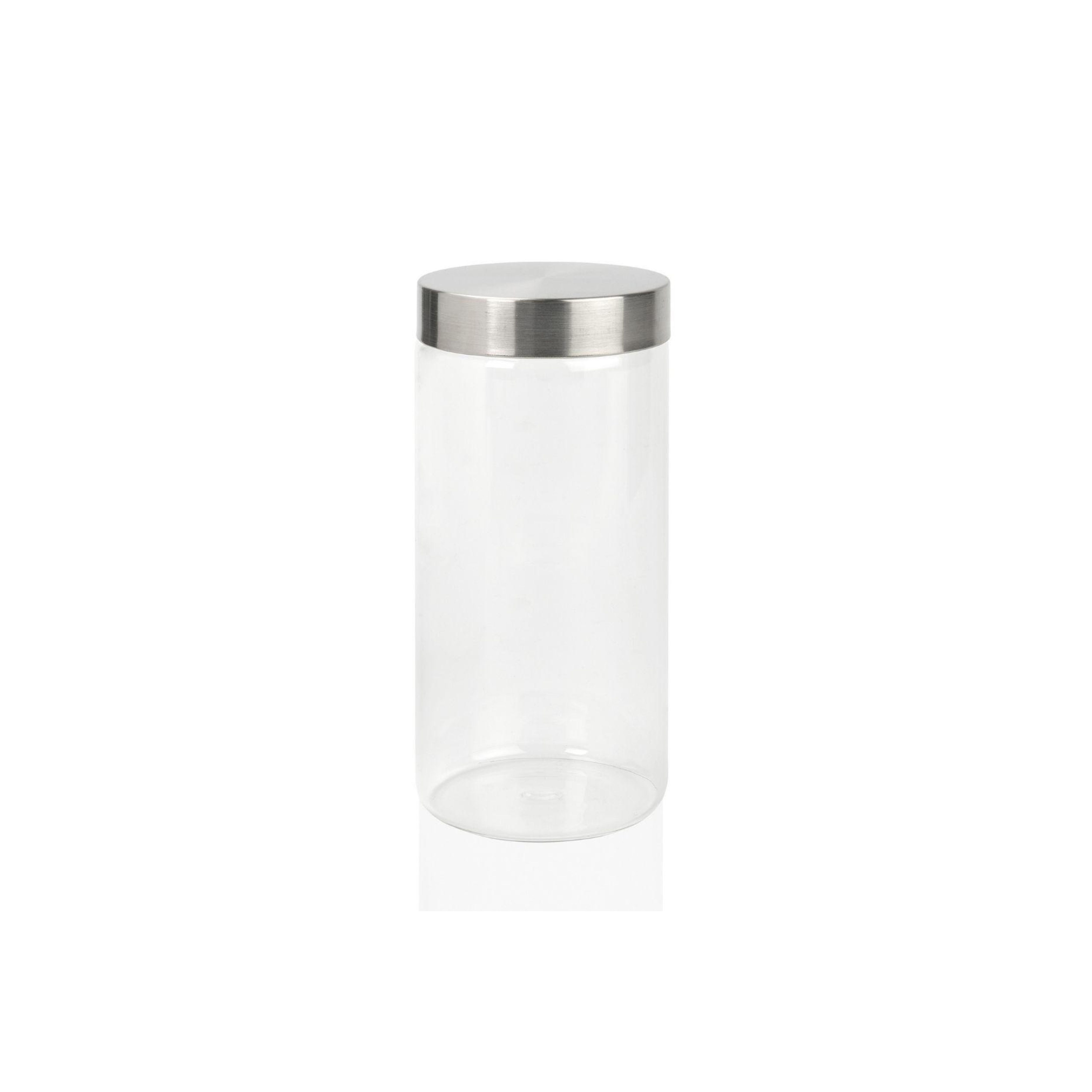 Glass jar of toothpaste