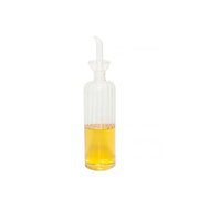 Aceitera de vidrio transparente acanalado