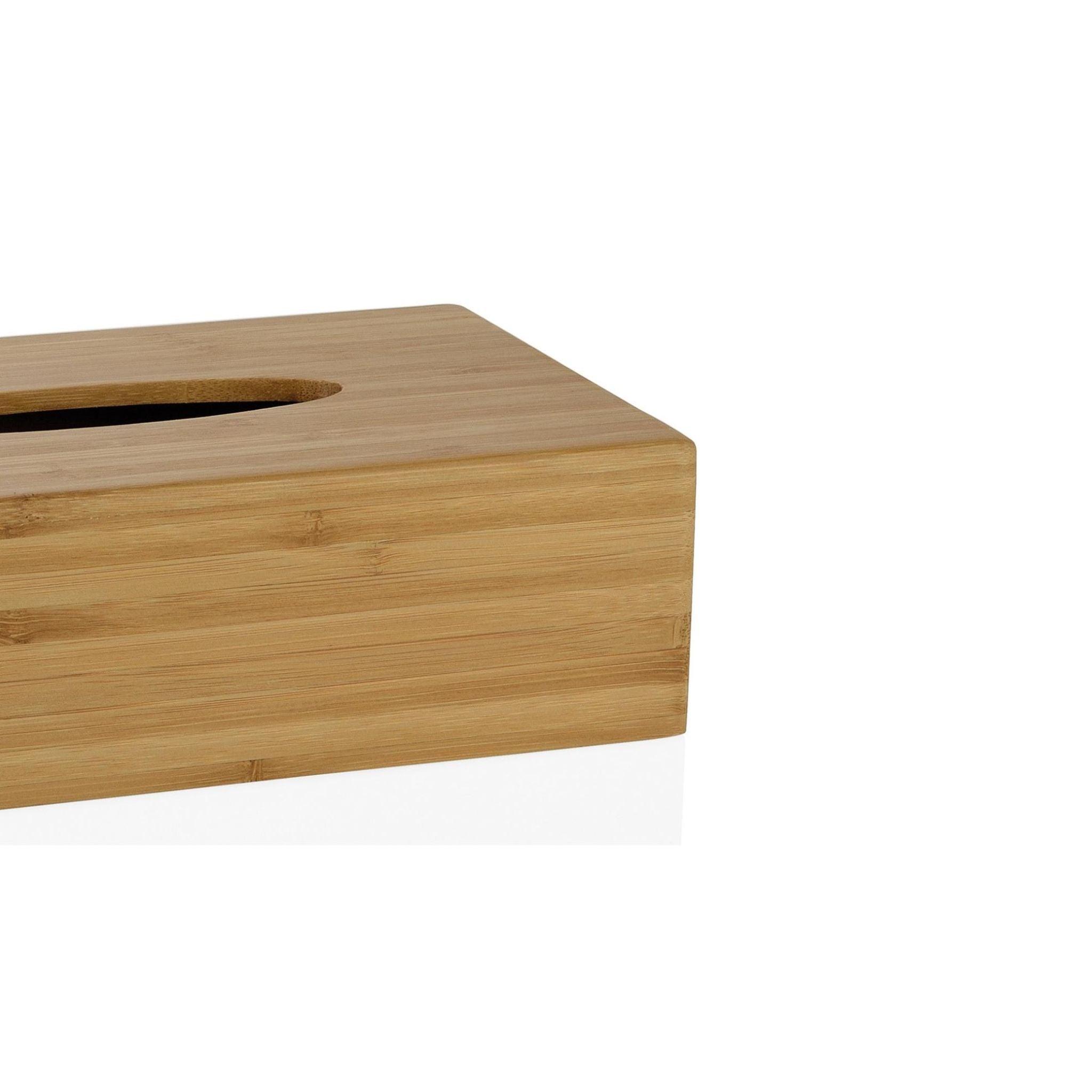 Caja de pañuelos de bambú