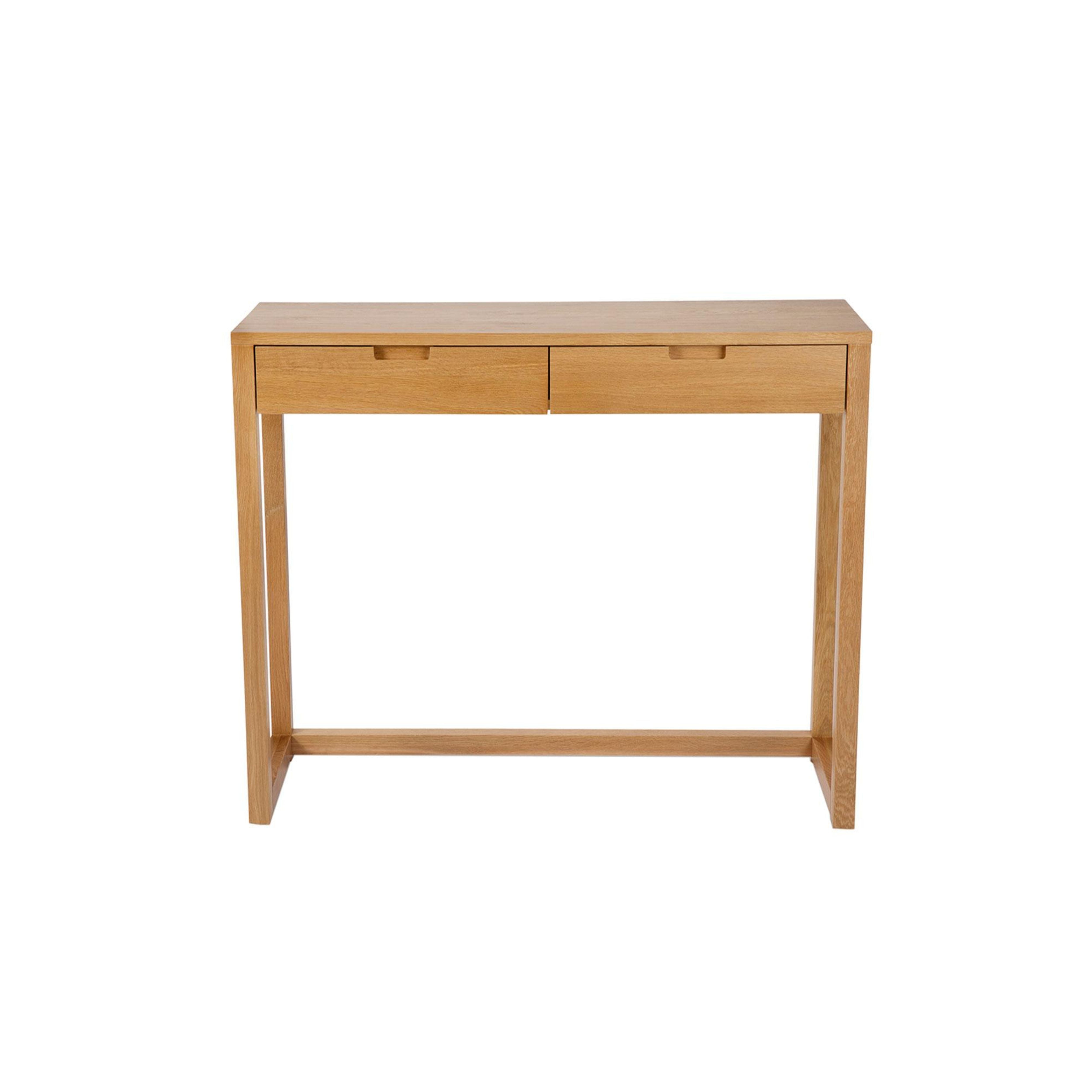 Oak wood console table