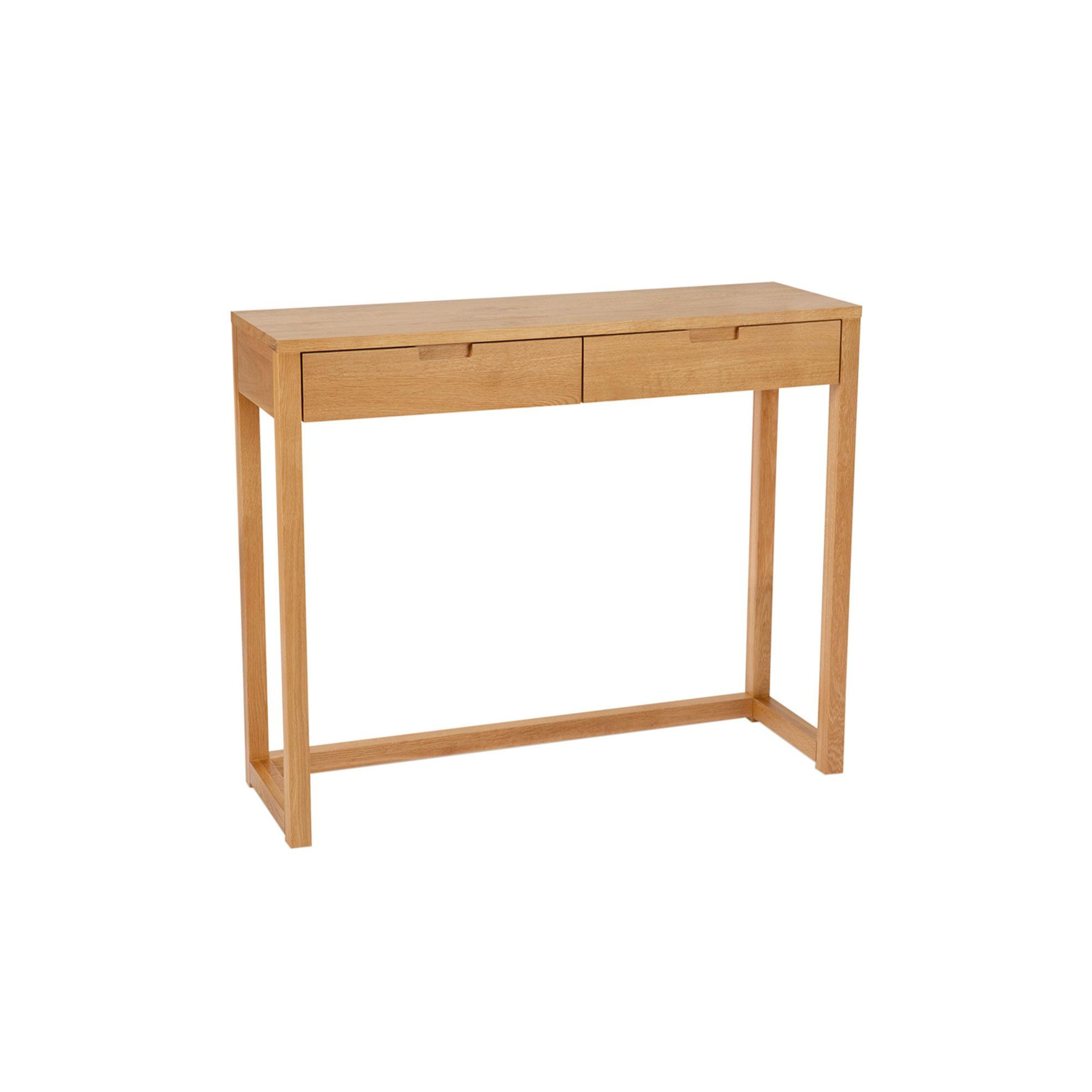 Oak wood console table