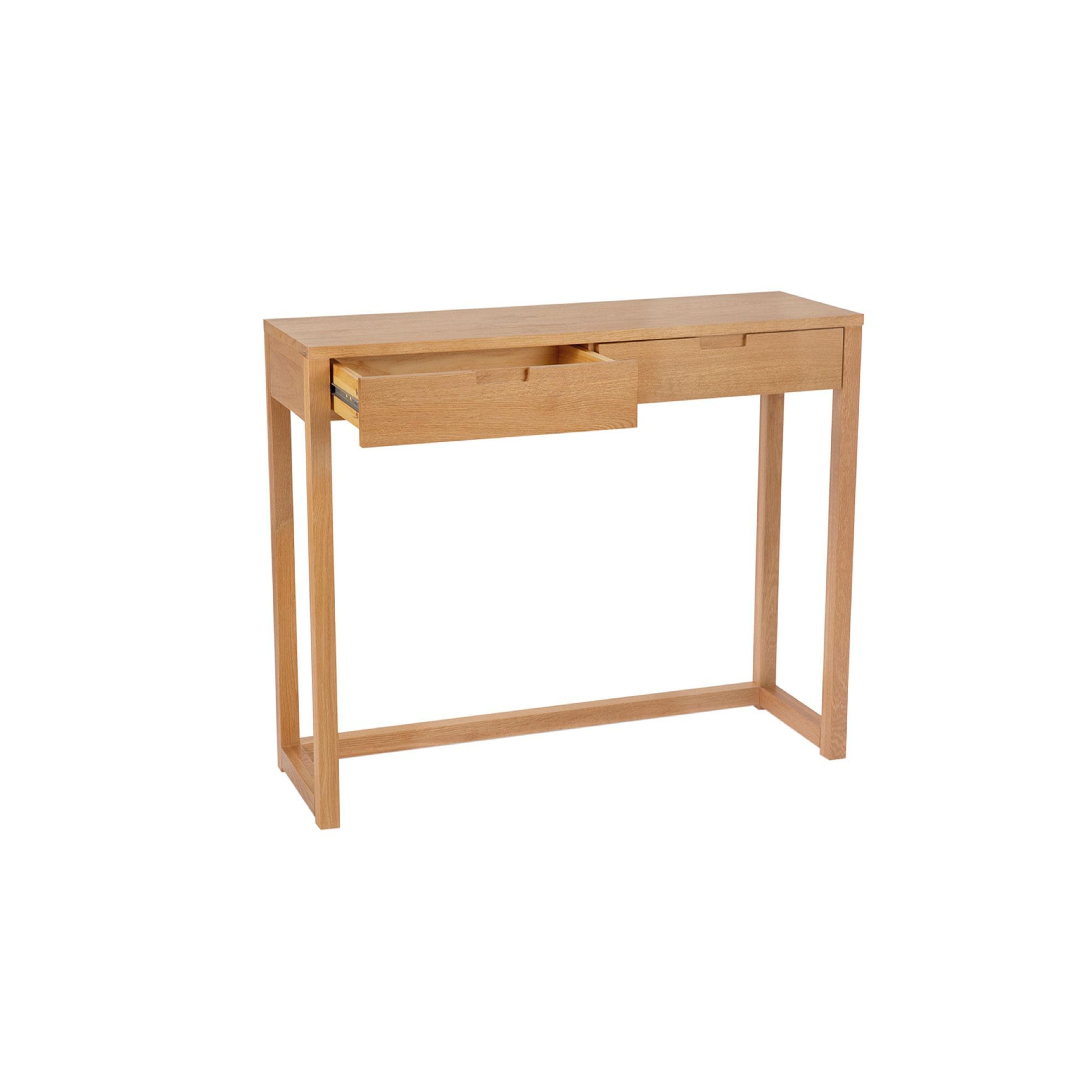 Oak wood console table