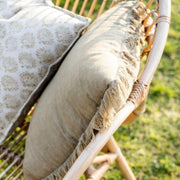 Brown linen cushion 45x45