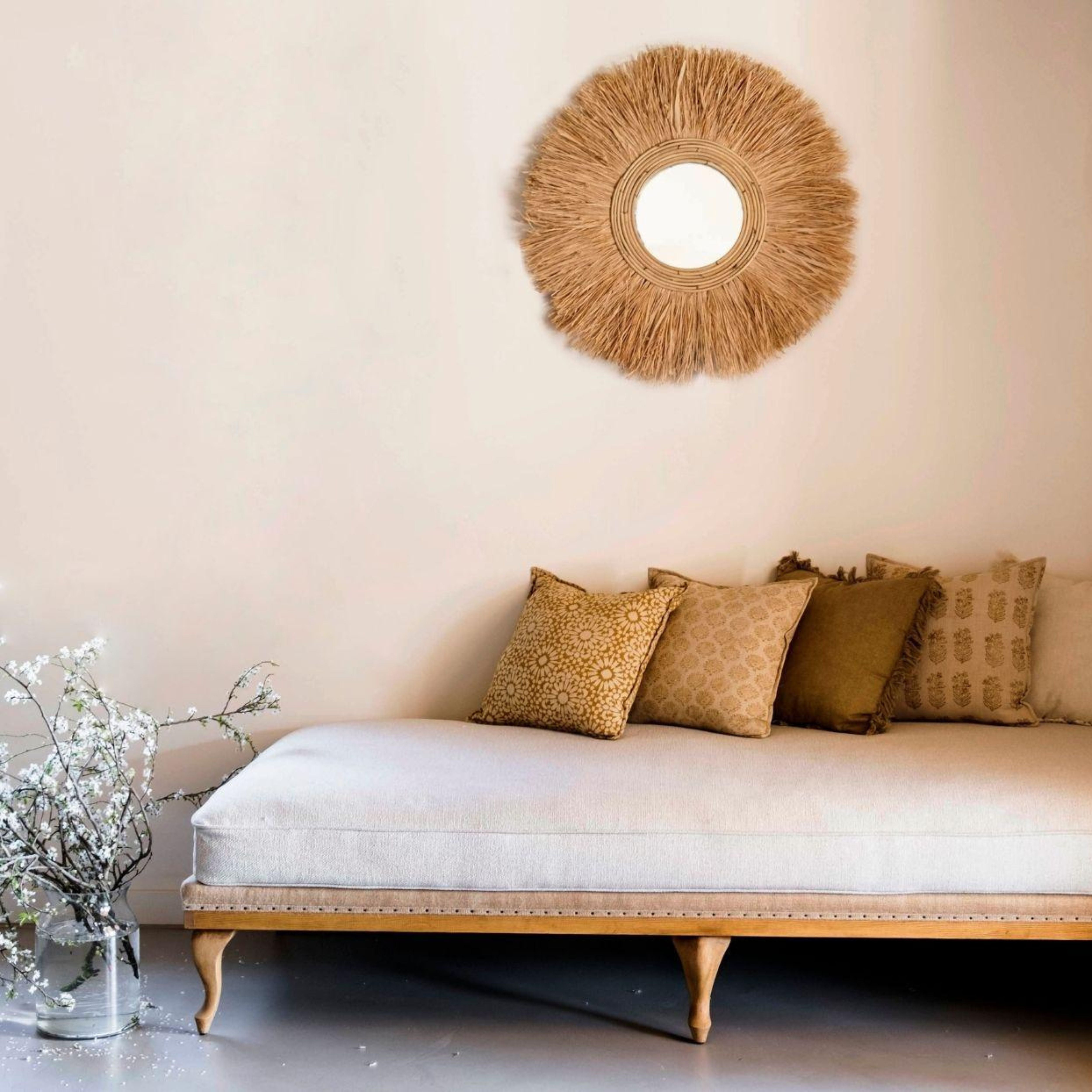 Brown linen cushion 45x45