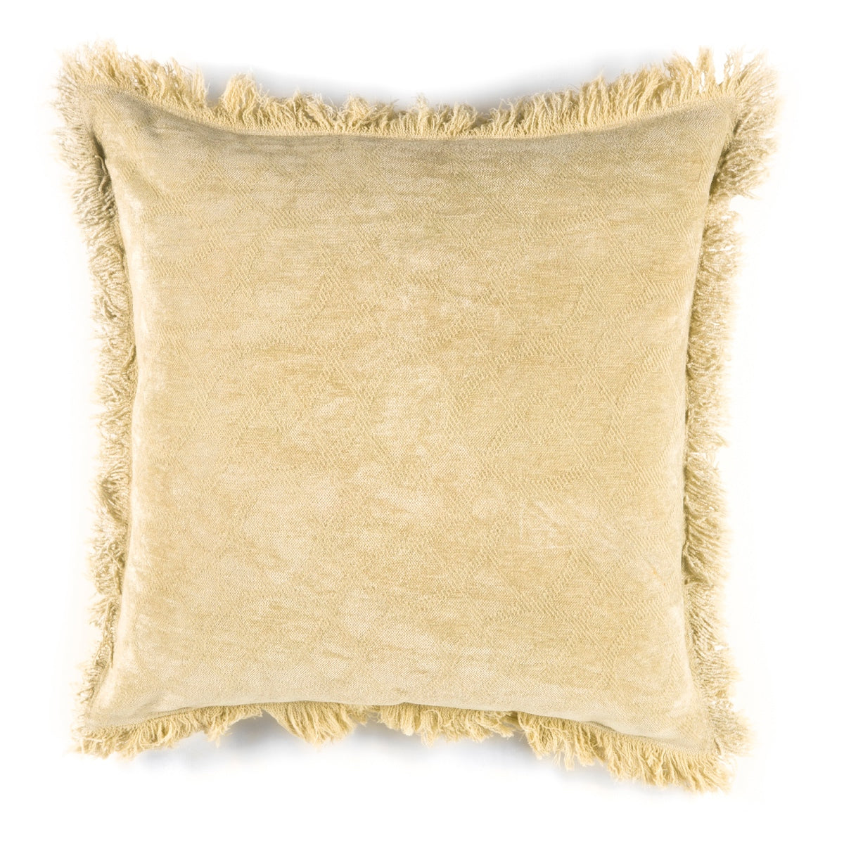 Cojín de salón amarillo de algodón