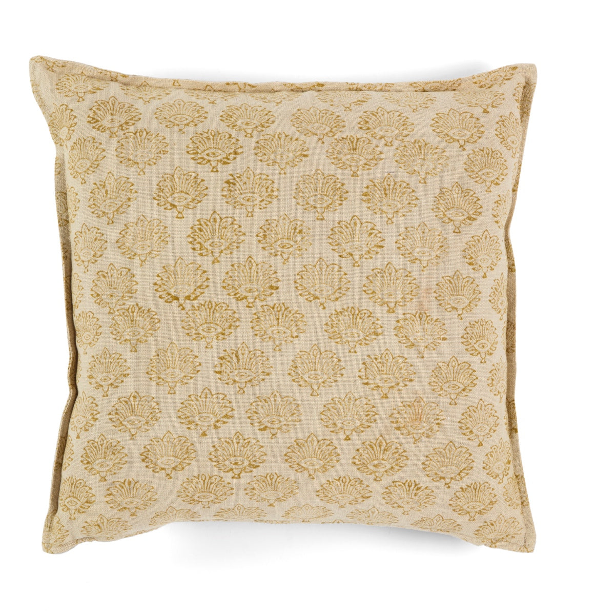 Cojín de algodón beige estilo romántico 45x45