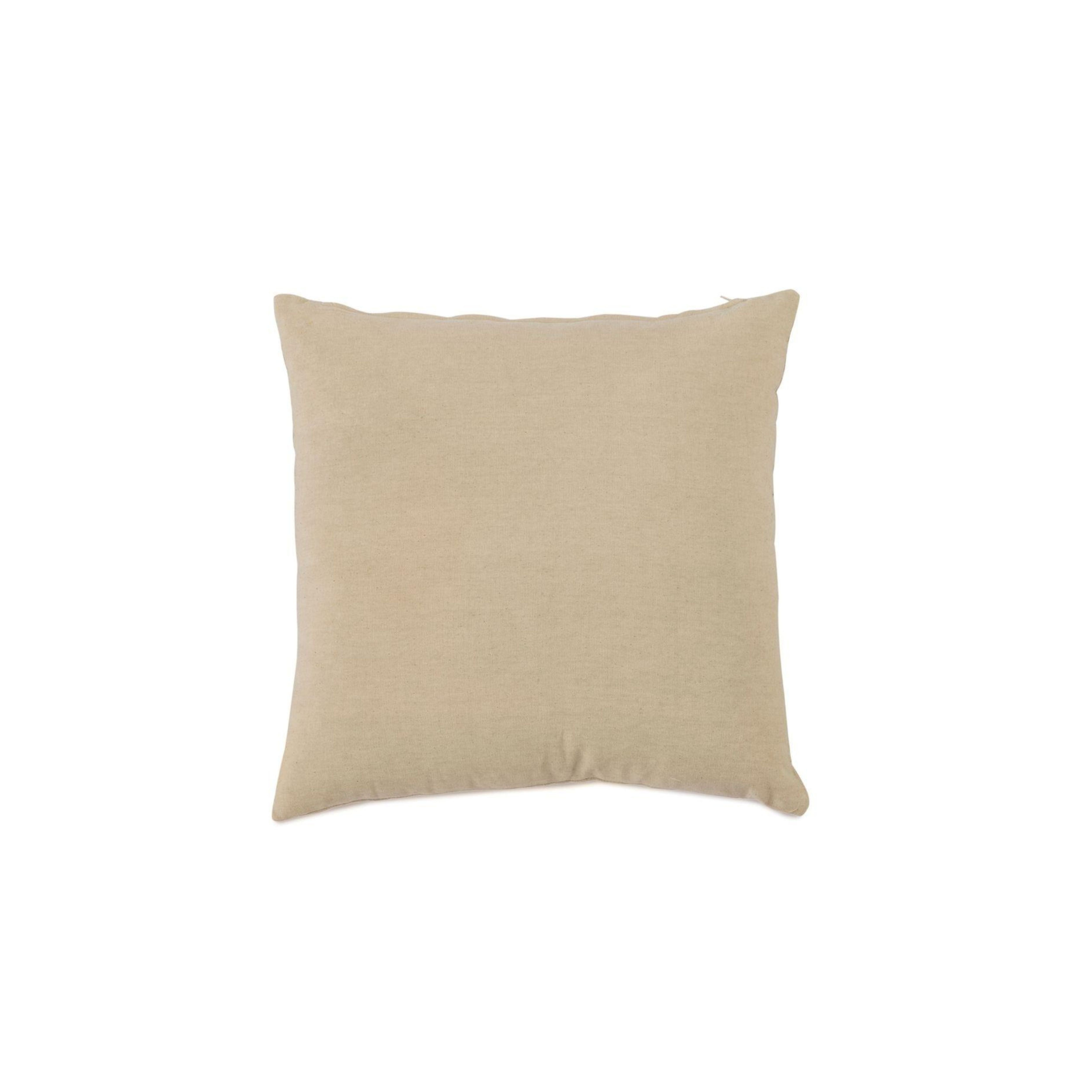 Cojín jaquard beige clásico 45x45 de algodón