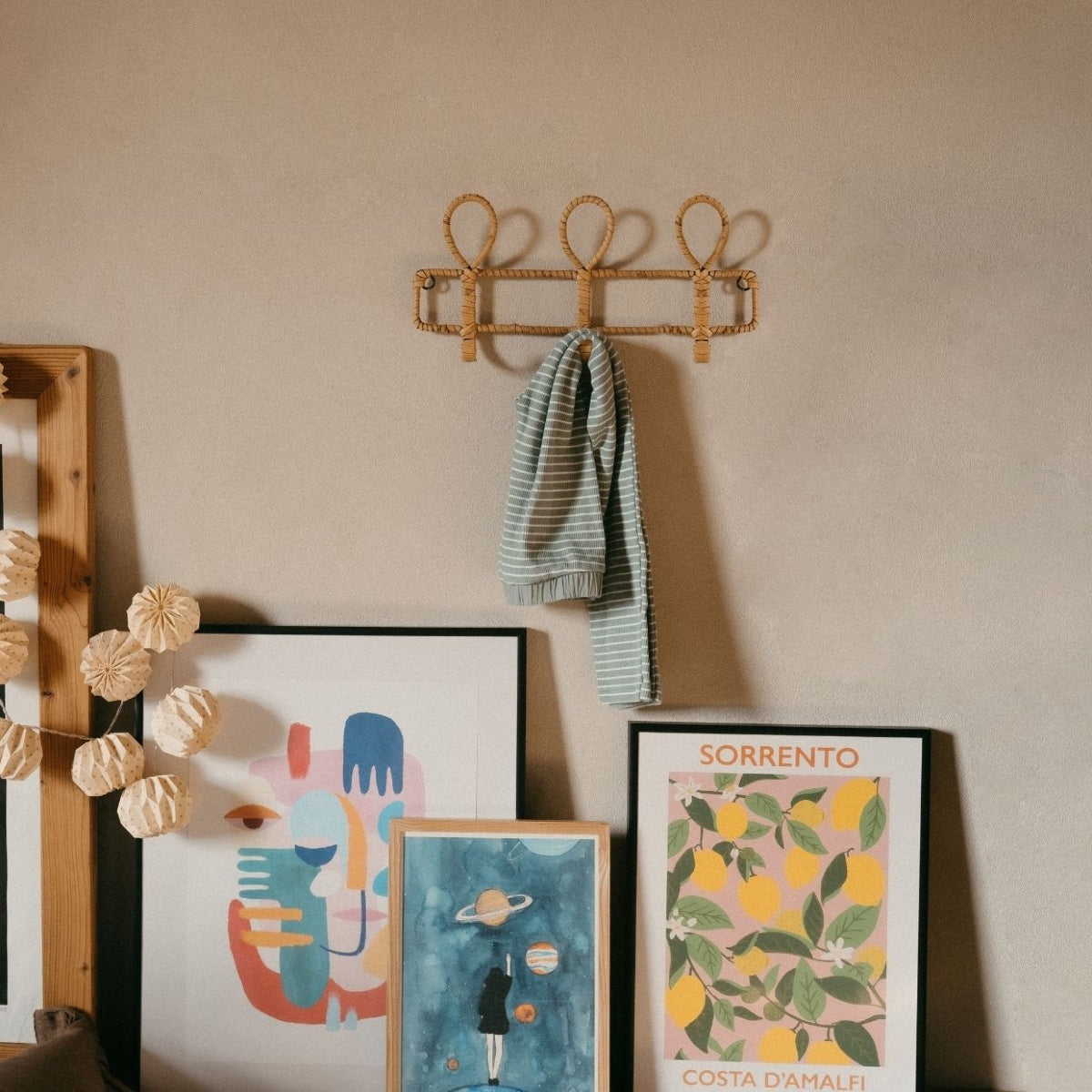 Cuadro abstracto industrial de metal negro 30x40