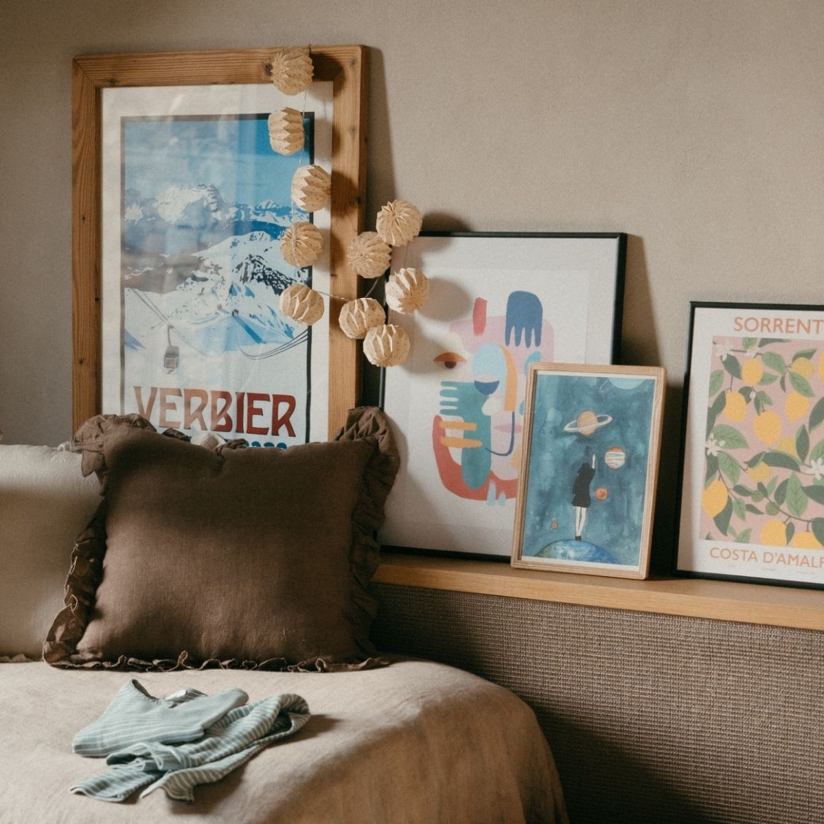 Cuadro abstracto industrial de metal negro 30x40