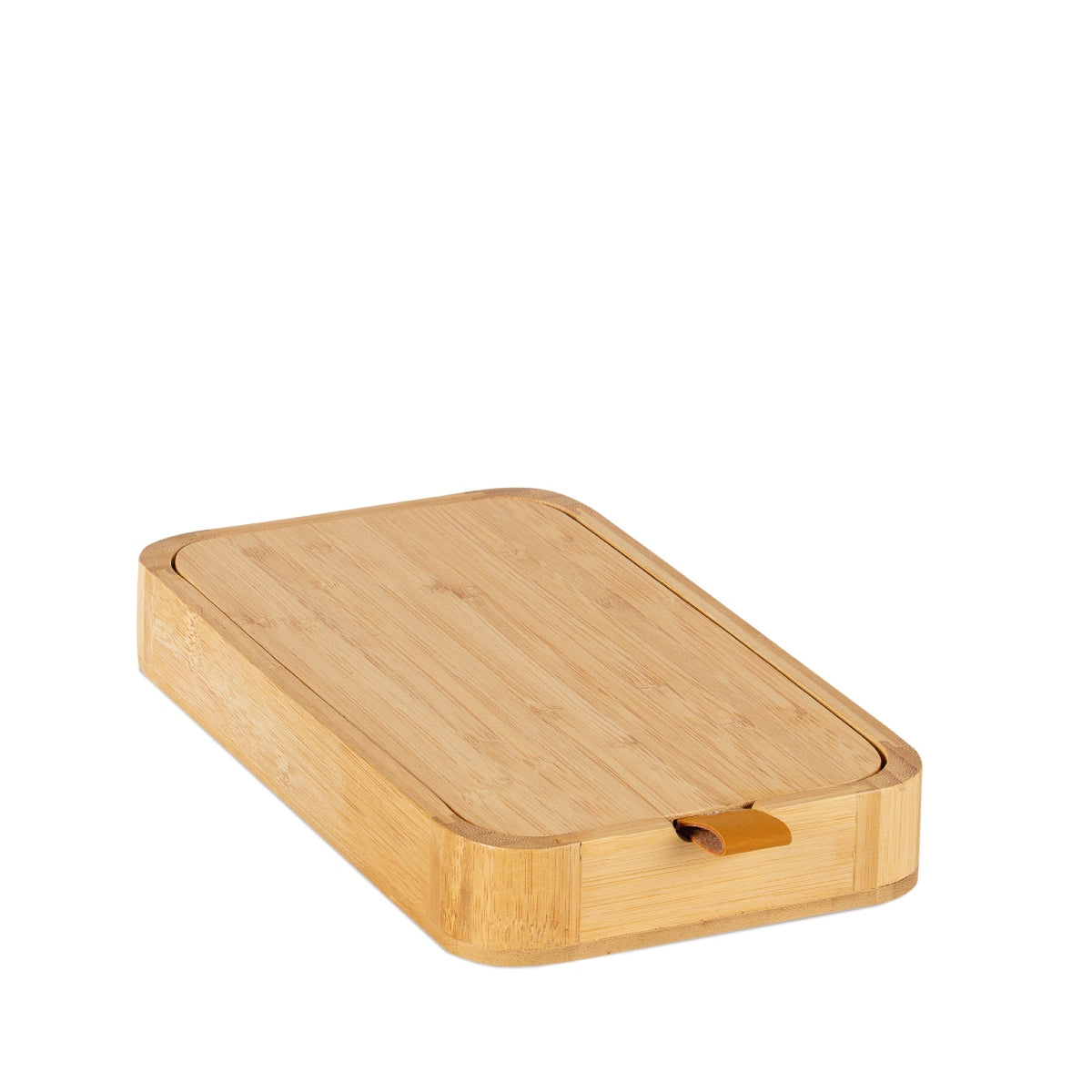 Beige wooden mirror jewelry box