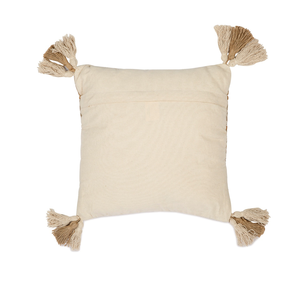 Cojín de sofá de fibra natural beige étnico