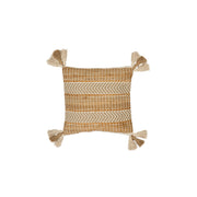 Ethnic beige natural fiber sofa cushion