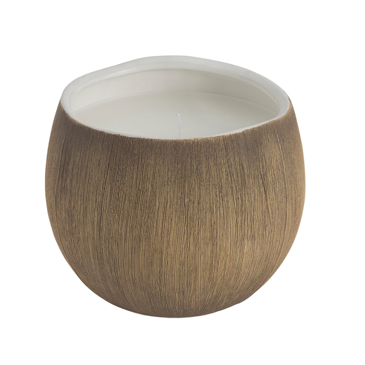 Vela aromática de cerámica coco 14 cm