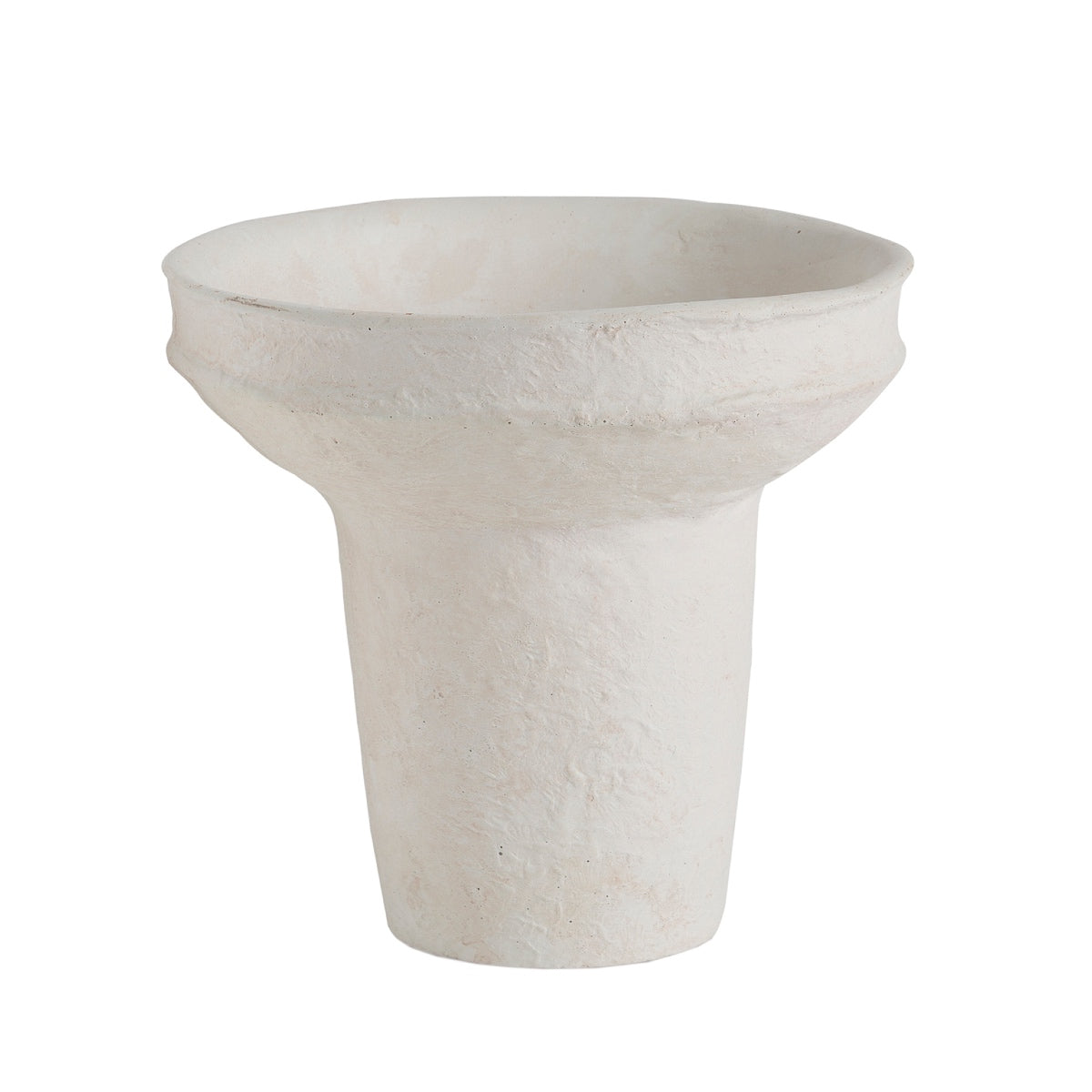 Jarrón decorativo blanco de cemento estilo moderno