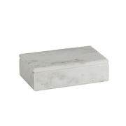 Classic style white marble jewelry box