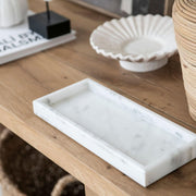Rectangular decorative marble tray