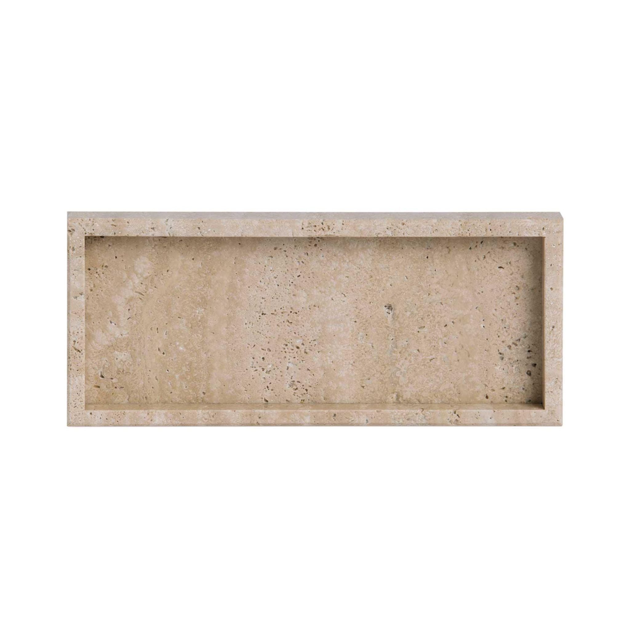 Rectangular travertine marble tray