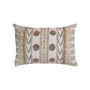 Brown decorative cushion with tassels 40x60