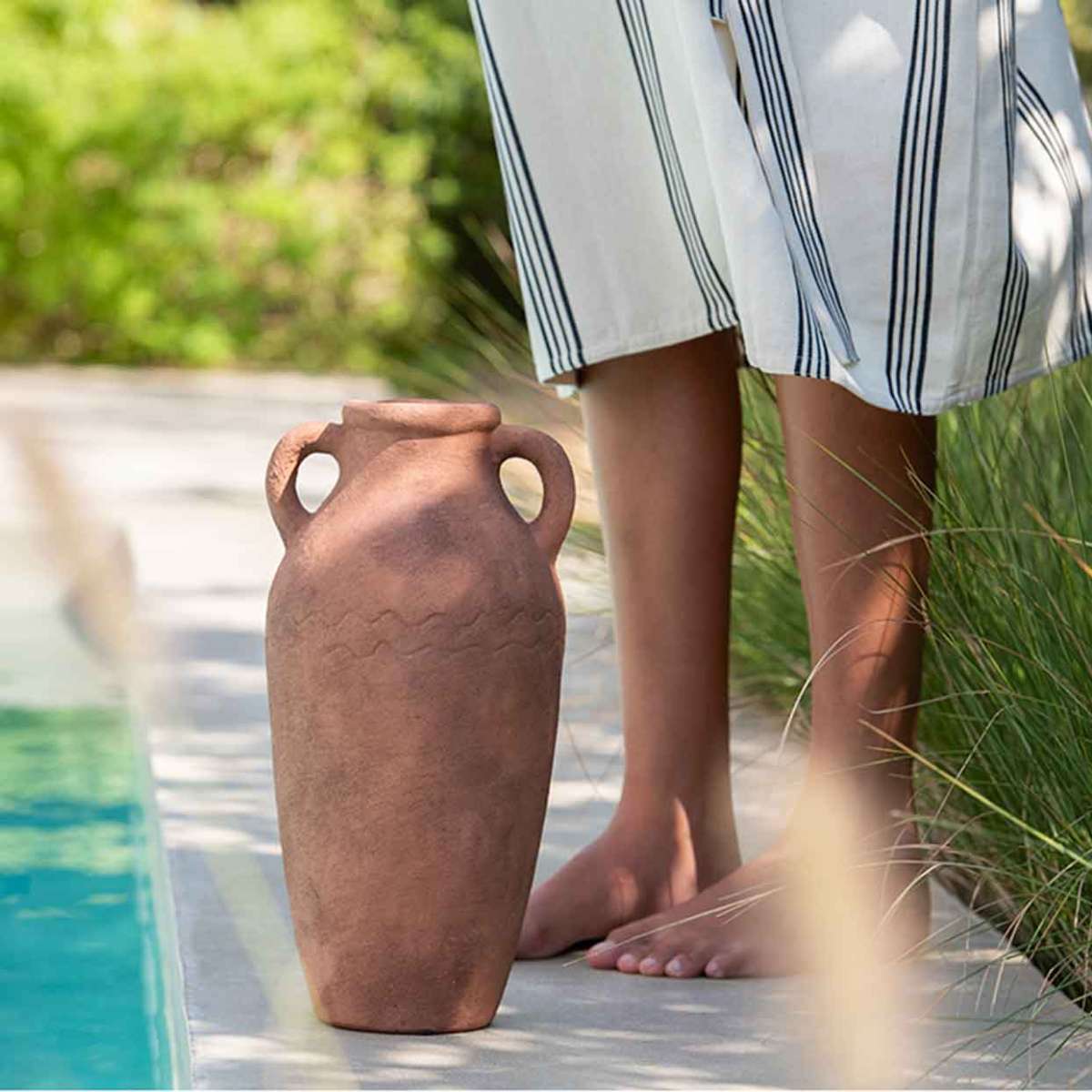 Jarrón decorativo de cerámica Maó terracota 37,5 cm