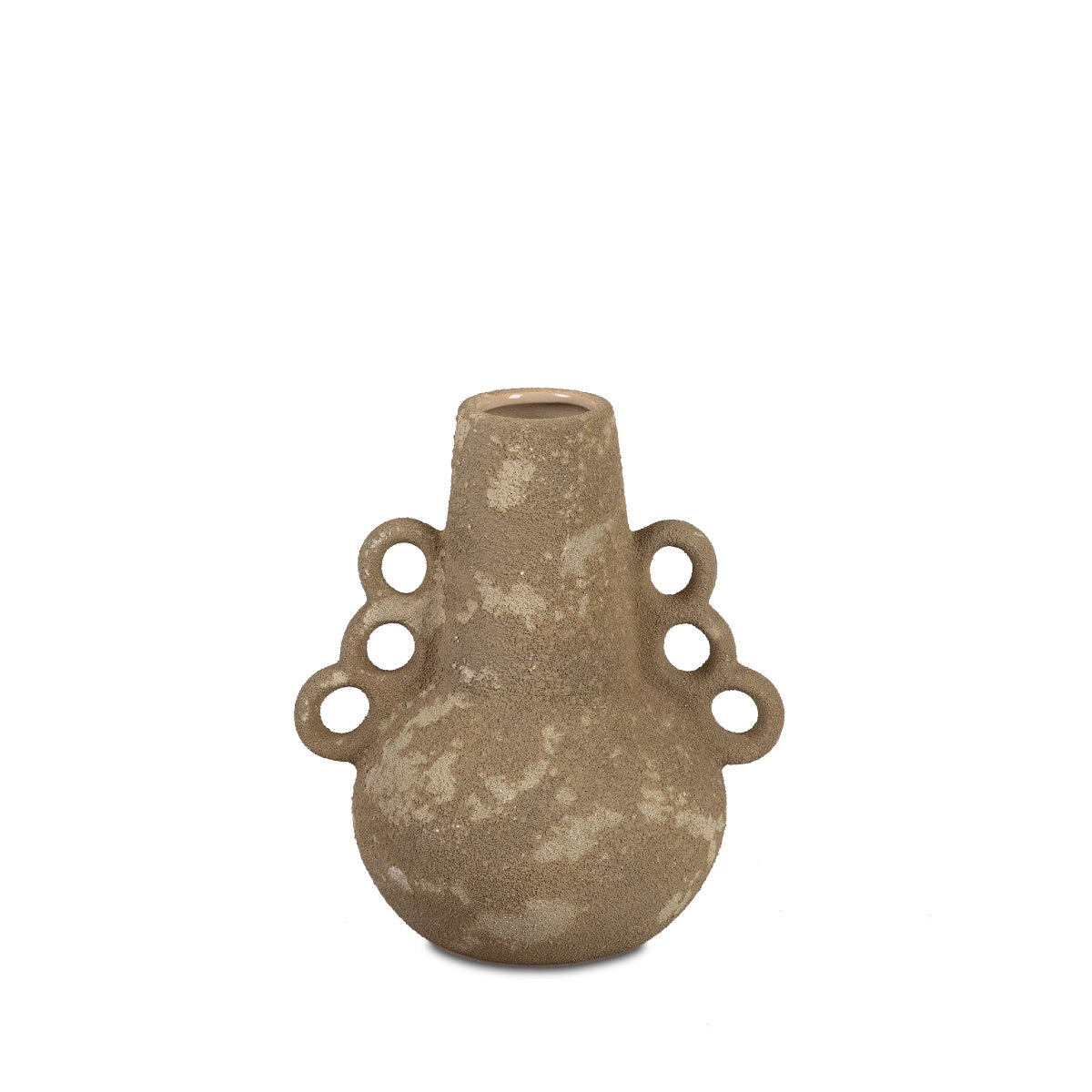 Jarrón decorativo de cerámica Atacama marrón 19 cm