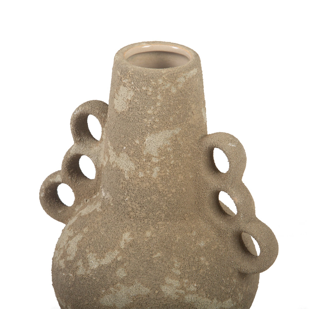 Jarrón decorativo de cerámica Atacama marrón 19 cm